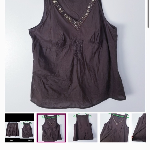 Brown Embellished Sequin Skirt and Tanktop Set - Picture 2 of 5